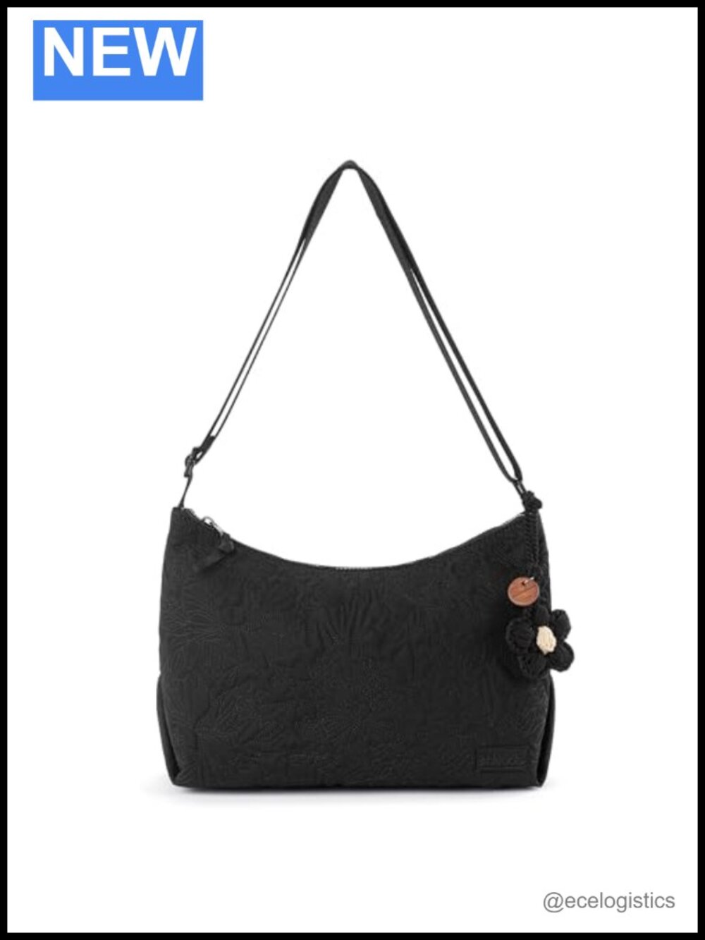 Sakroots Banyan Hobo Shoulder Bag Zipper Closure Lightweight Recycled Travel